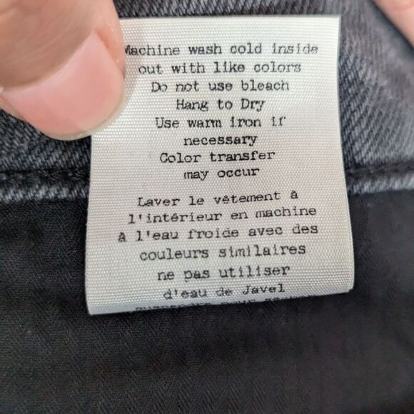 Rag & Bone Standard Issue Fit 1 Extra Slim Jeans Shelter Holes Black Grey 29x34 - Picture 7 of 8